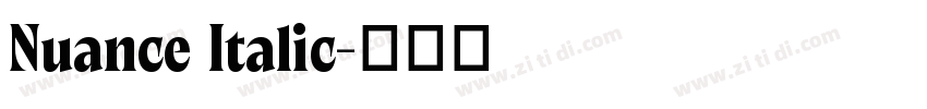Nuance Italic字体转换